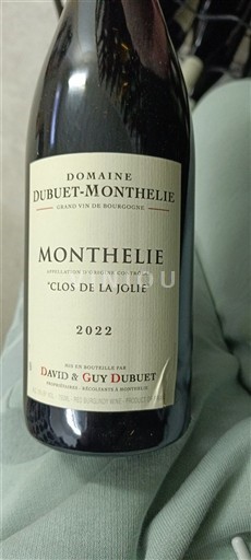 Bourgogne Monthélie Domaine Buet-Monthelie Clos de la Jolie 2022