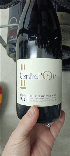 Rượu vang Rouge sec Contre Or Sérine d'Or 2018 Pháp Alpes và các vùng Rhodanien Collines rhodaniennes IGP