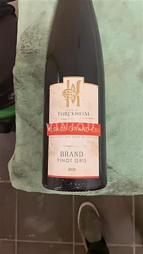 Viinit Blanc moelleux Brand Cave de Turckheim 2020 Ranska Alsace Pinot Gris AOC Grand Cru