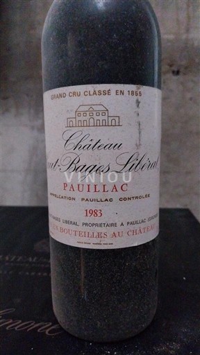 Бордо Пойяк Grand Cru Château Haut-Bages Libéral 1983