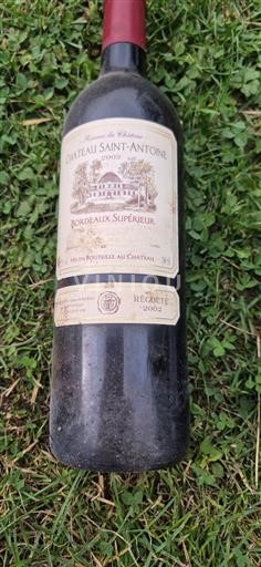 Bordeaux Bordeaux supérieur Château Saint-Antoine Réserve du Château 2002