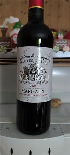 Bordeaux Margaux Château Les Tougues Hautes Graves 2020