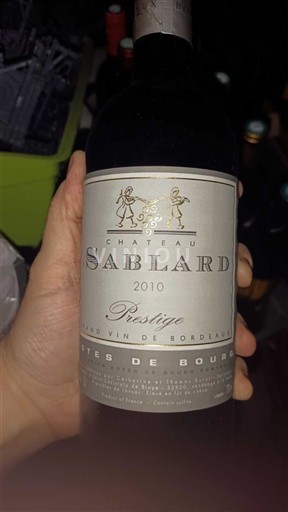 Bordeaux Côtes-de-bourg Château Sablard Prestige 2010