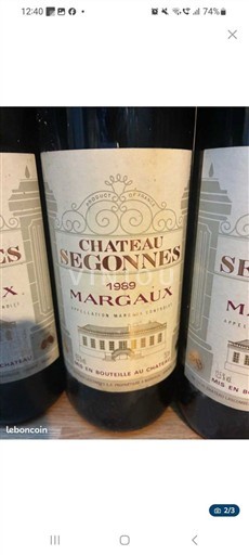 Bordeaux Margaux Château Segonnes 1989