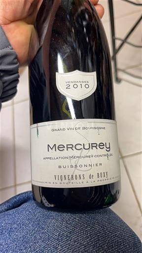 Burgundy Mercurey Vignerons de Buxy Buissonnier 2010