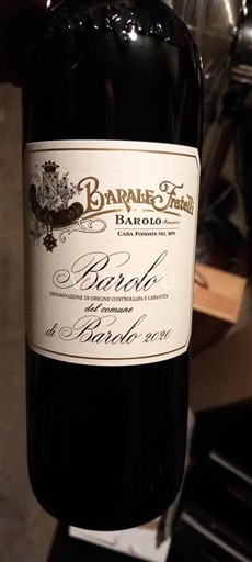 Vinhos Rouge sec del comune di Barolo Barale Fratelli 2020 Itália Piemonte Barolo DOC