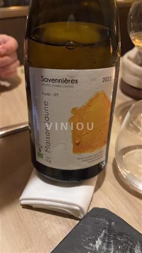 Wijnen Blanc sec Auila-SM Maison Jaune 2022 Frankrijk Loirevallei Savennières AOC