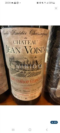 Bordeaux Saint-Émilion Grand Cru Château Jean Voisin Amédée Chassagnac 1989