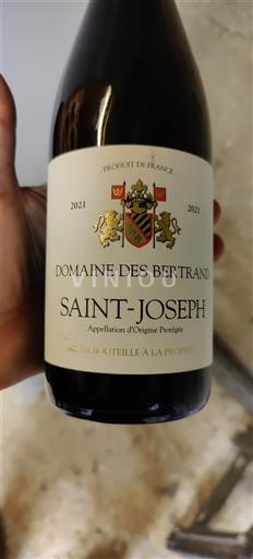 Vin Rouge sec Domaine S Bertrand 2021 France Vallée du Rhône Saint-Joseph AOC