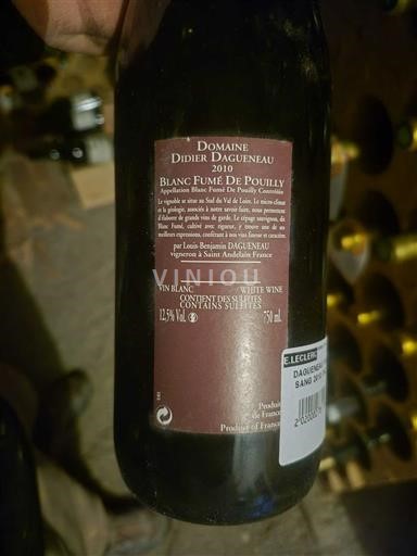 Loire Valley Not Specified Didier Dagueneau Pur sang 2010