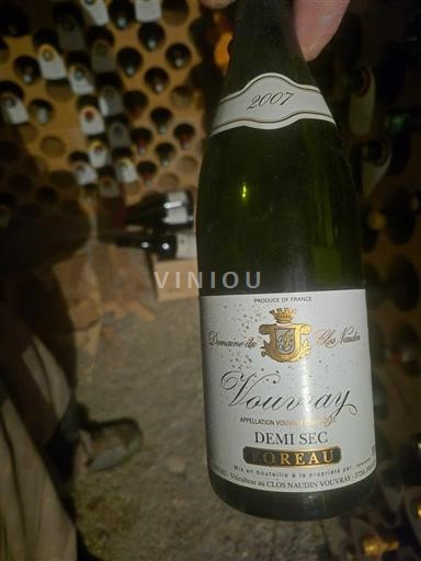 Loiren laakso Vouvray Domaine Clos Naudin Moelleux Foreau 2007