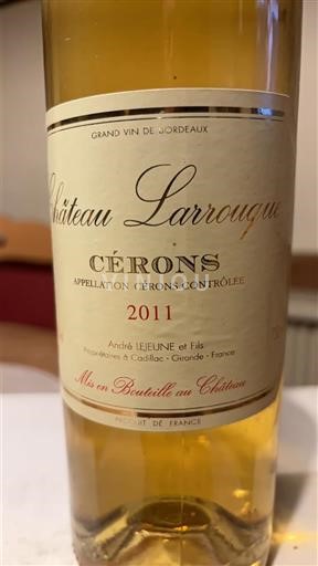 Bordeaux Cérons Château Larroque 2011