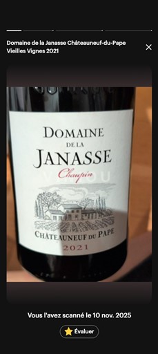 Vale do Ródano Châteauneuf-du-Pape Domaine La Janasse Vieilles Vignes 2021