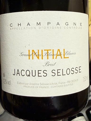 Champagne Grand Cru Jacques Selosse Initial 2019