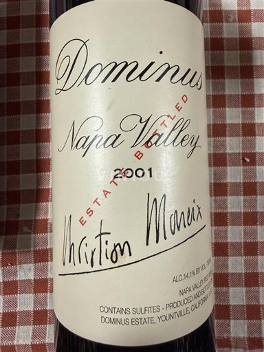 Kaliforniska AVA Napa Valley Dominus Estate 2001