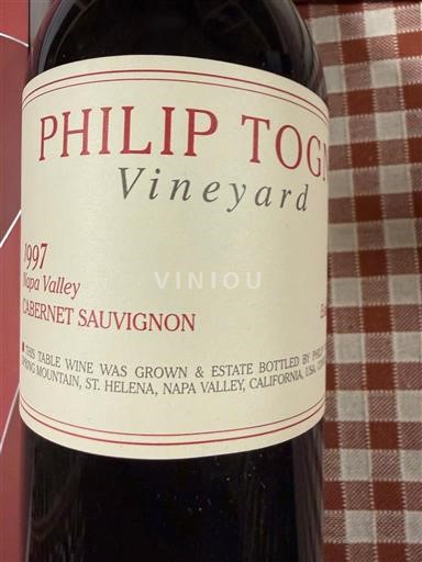 Kaliforniska AVA Napa Valley Philip Togni Vineyard 1997