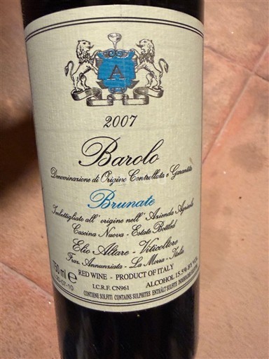 Piemont Barolo Elio Altare Brunate 2007