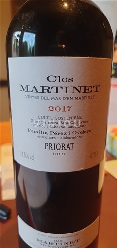 Katalonja Priorat Clos Martinet 2017