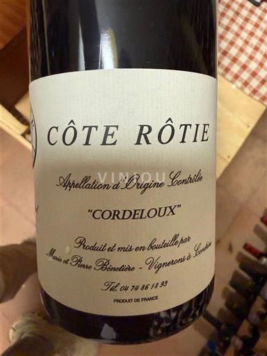Rona dolina Côte-rôtie Marie et Pierre Bénetière Cordeloux 2011