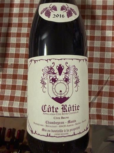 Rona dolina Côte-rôtie Chambeyron-Manin Côte Brune 2016