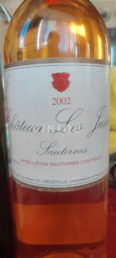 Bordeaux Sauternes Château Les Justices 2002