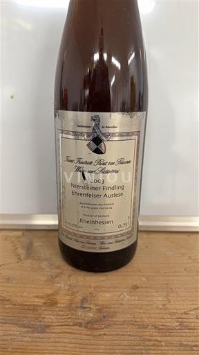 Rheinhessen Frau Fräulein Rita von Hauer Niersteiner Findling Ehrenfelser Auslese 2003
