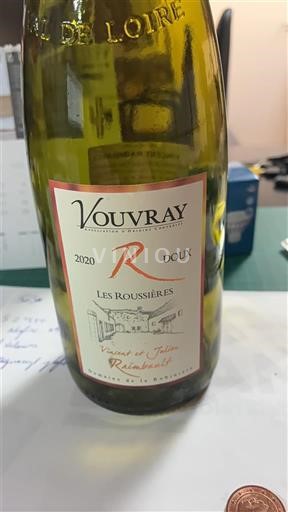 Loiren laakso Vouvray Vincent et Julien Raimbault Les Roussières 2020