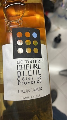 Víno Rosé sec L'Aube Azur Domaine L'Heure Bleue Non millésimé Francie Provence Côtes-de-Provence AOC