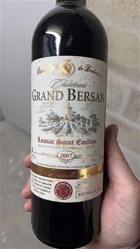Бордо Люссак-Сент-Емільйон Château Grand Bersan 2007