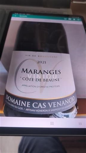 Burgundija Maranges Domaine Cas Venancio 2021