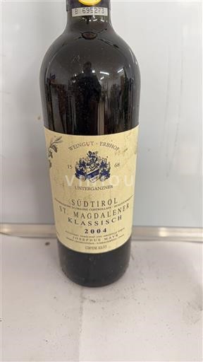 Tridentsko-Horní Adiže Nespecifikováno Weingut Erbhof Unterganzner St. Magdalener Klassisch 2004