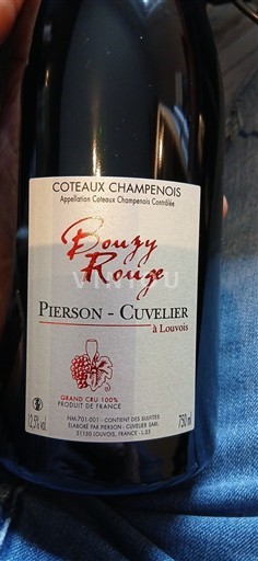 Šampanja Coteaux Champenois Grand Cru Pierson-Cuvelier Bouzy Rouge Neleten.