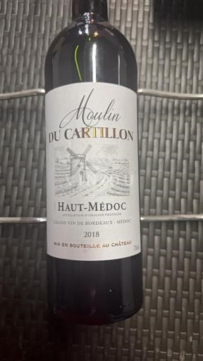 Bordeaux Haut-Médoc Moulin du Carillon 2018