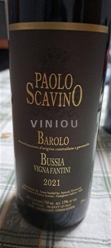 Piemont Barolo Paolo Scavino Bussia Vigna Fantini 2021