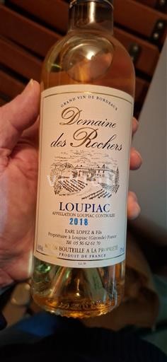Bordeaux Loupiac Domaine S Rochers 2018
