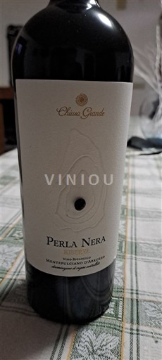 Abruzos Montepulciano d'Abruzzo Chiusa Grande Perla Nera Riserva Não Sazonado