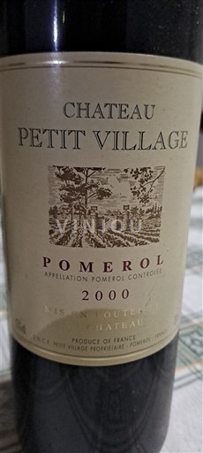 Bordeaux Pomerol Château Petit Village 2000