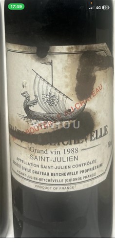 Bordeaux Saint-Julien Grand Cru Château Beychevelle 1988