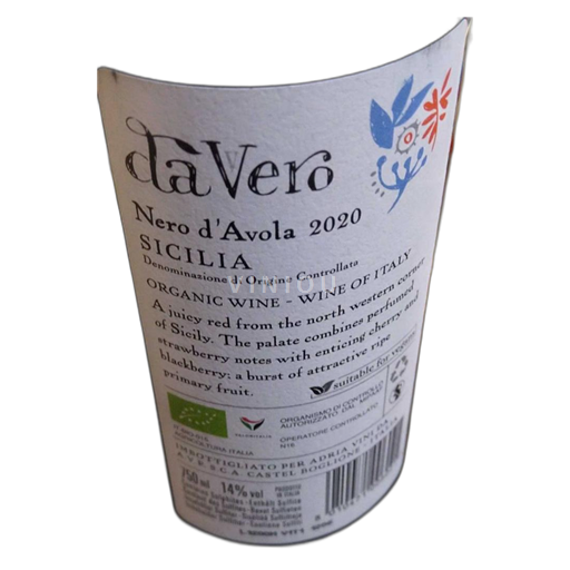 Сицилія Da Vero NERO D'AVOLA 2020