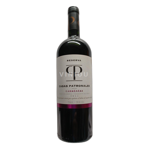 Vin Rouge sec Carménère Casas Patronales 2021 Chili Maule Valley