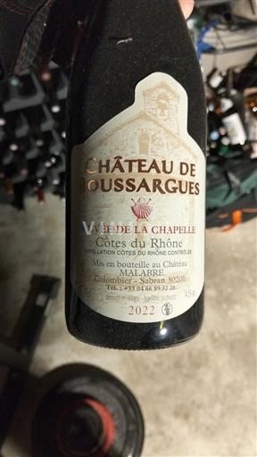 Rhônetal Côtes du Rhône Château Boussargues de la Chapelle 2022