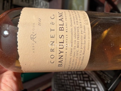 Roussillon Banyuls Abbé Rous Cornet & Cie 2012