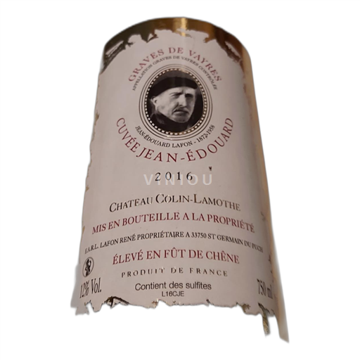 Bordeaux Graves-de-Vayres Château Colin-Lamothe Jean-Édouard 2016