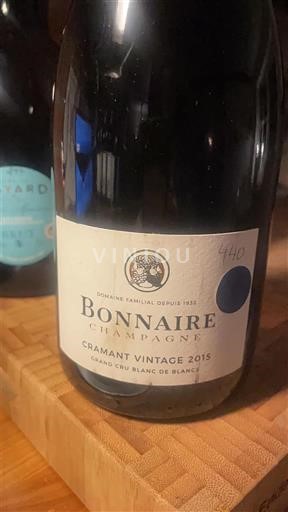 Champanhe Não especificado Bonnaire Cramant Vintage 2015