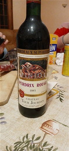 Bordeaux Bordeaux Supérieur Château Tour Jourdan Perdrix Rouge 1985