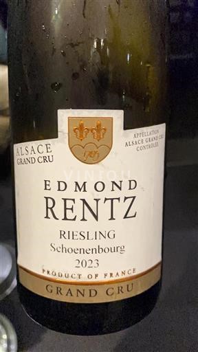 Vine Blanc sec Schoenenbourg Edmond Rentz 2023 Frankrig Alsace Ikke specificeret AOC Grand Cru