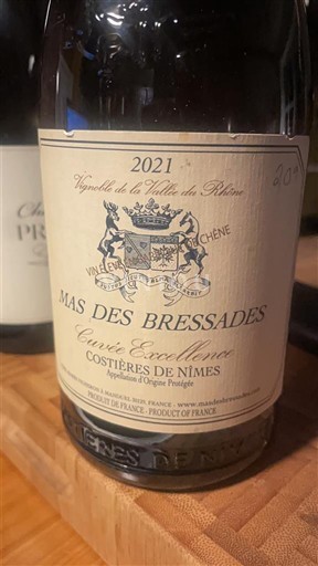 Rhône-dalen Costières-de-nîmes Mas des Bressades Excellence 2021
