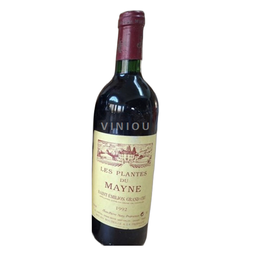 Viinit Rouge sec Les Plantes du Mayne 1992 Ranska Bordeaux AOC