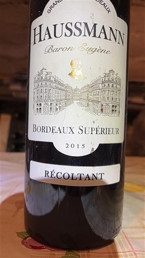 Bordeaux Bordeaux Supérieur Haussmann Baron Eugène 2015