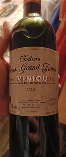 Bordeaux Saint-Émilion Grand Cru Grand Cru Château Vieux Grand Faurie 2020